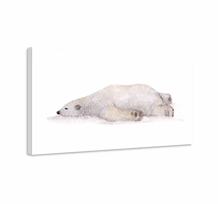 Laiska jääkarhu eläin canvas taulu - Tenstickers