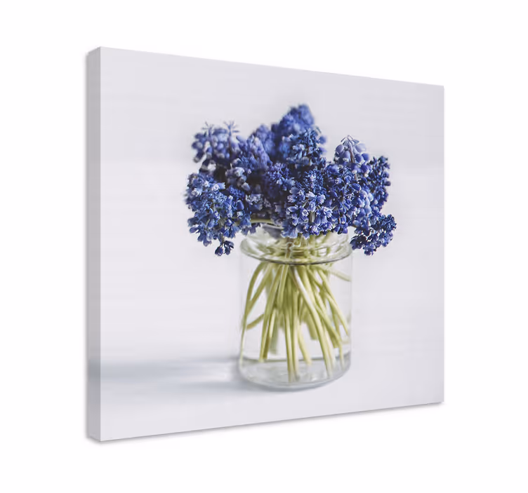 Sininen kukka kimppu canvas taulu - Tenstickers