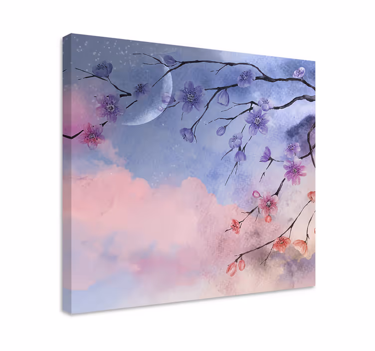 Herkät kirsikankukat canvas taulu kukka - Tenstickers