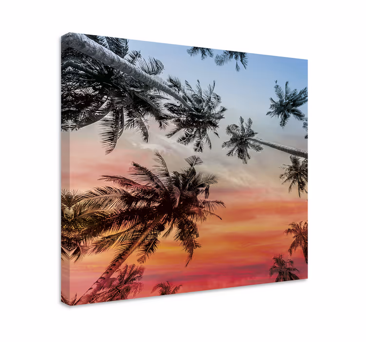 Alkuperäinen palmu olohuone canvas - Tenstickers