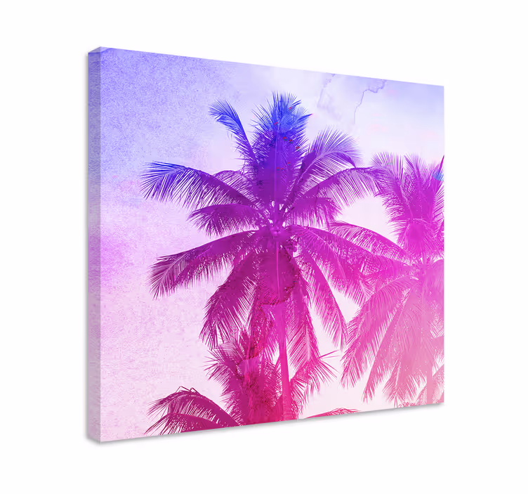 Kukka ja kasvi canvas taulu palmupuun siluetti - Tenstickers
