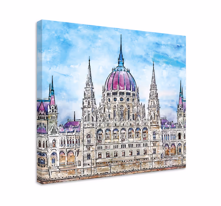 Budapestin parlamentti canvas-taulu - Tenstickers