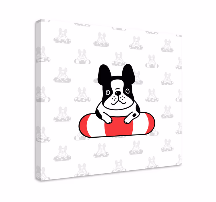 Söpö ranskanbulldoggi koira canvas taulu - Tenstickers