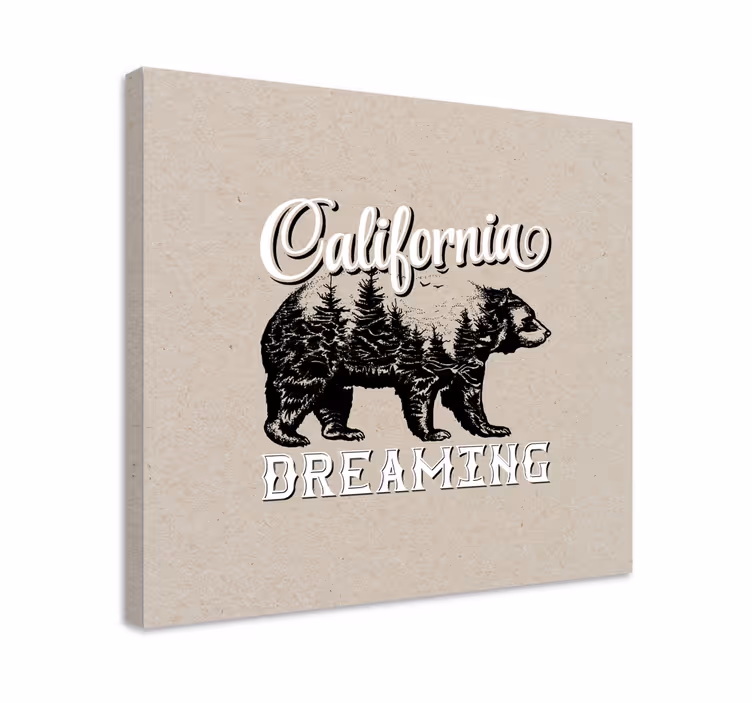 Kalifornian karhu seikkailu 3d canvas taulu - Tenstickers