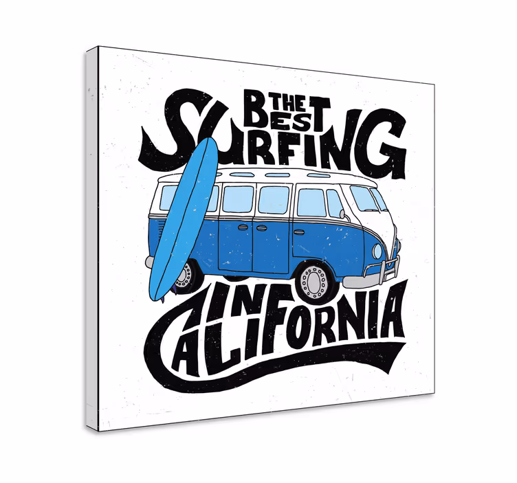 Surffaus kaliforniassa canvas taulu - Tenstickers