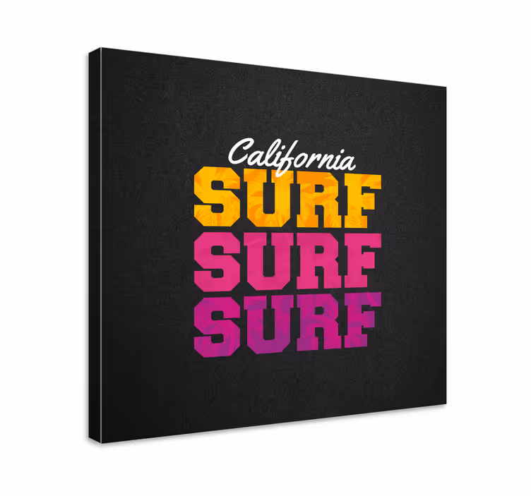 California surf värikäs muotoilu olohuone canvas - Tenstickers