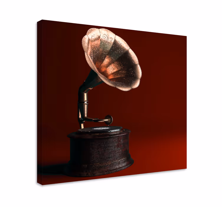 Vanha levysoitin vintage canvas - Tenstickers