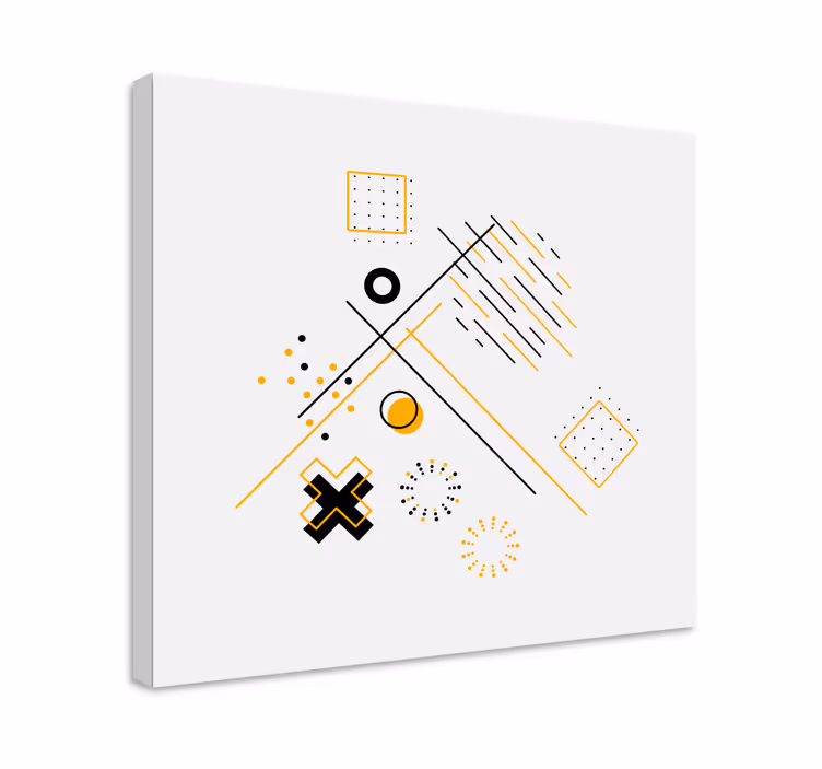 Ei-esittävät geometriset muodot geometrinen canvas taulu - Tenstickers