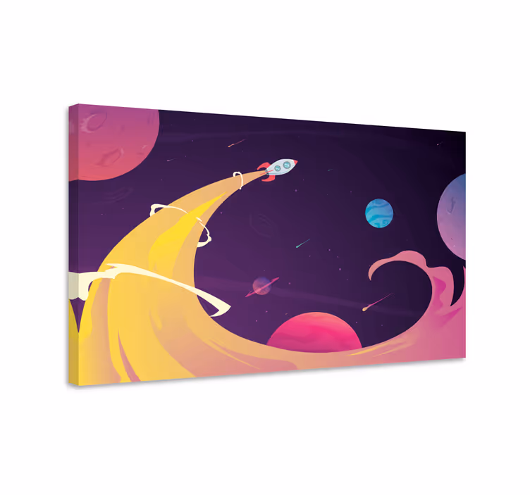 Rakettienlaukaisu seikkailu videopeli canvas taulu - Tenstickers