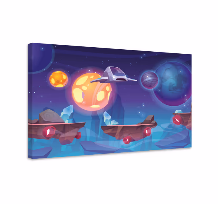 Avaruusseikkailu canvas taulu - Tenstickers