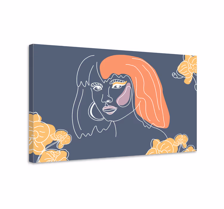 Abstrakti tyttö maalaus makuuhuone canvas - Tenstickers