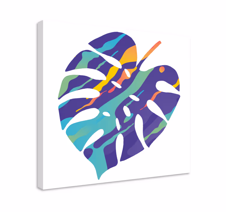 Trooppinen lehtitaide kukka ja kasvi canvas taulu - Tenstickers
