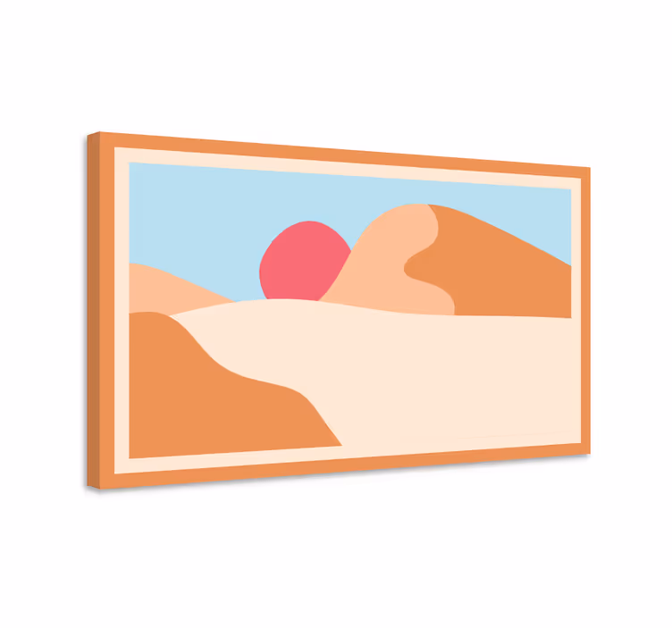 Abstrakti canvas taulu tyylitelty autiomaisema - Tenstickers