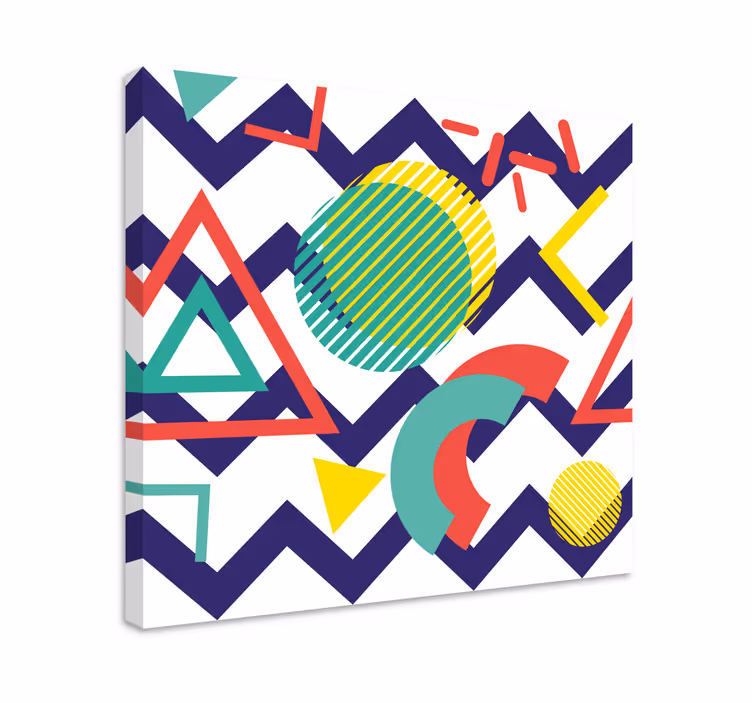 Dynaamiset geometriset muodot canvas-taulussa - Tenstickers