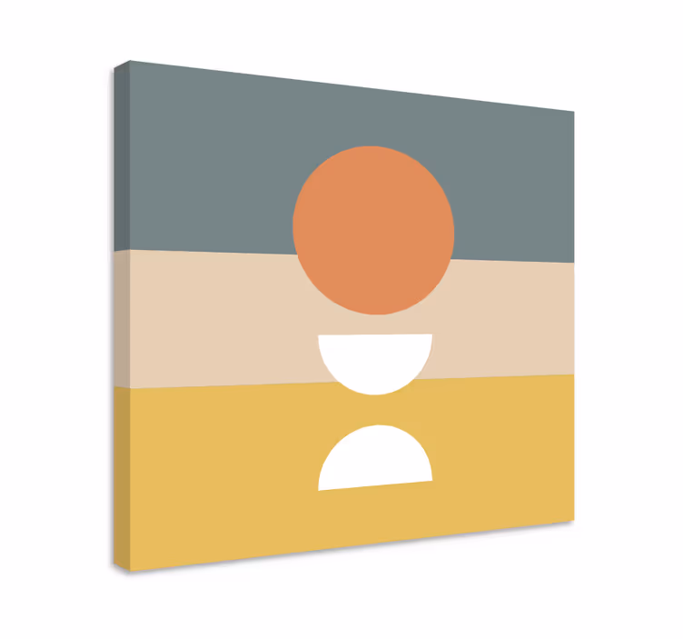 3 raidallinen ympyrälipulla geometrinen canvas - Tenstickers