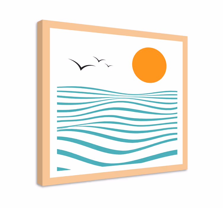 Meri abstrakti taide geometrinen canvas - Tenstickers