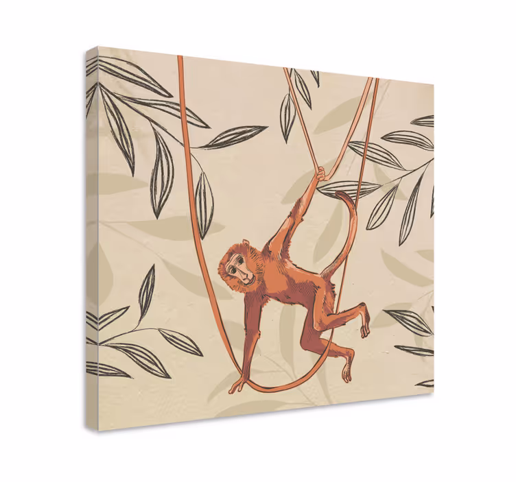 Heiluva apina eläin canvas taulu - Tenstickers