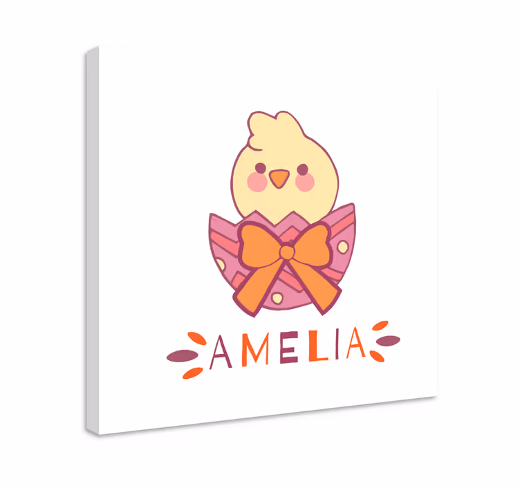 Söpö kananpoika-illustratio lasten canvas taulu - Tenstickers