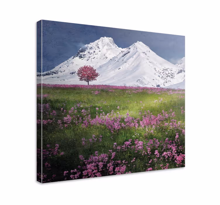 Vuoristoniityn rauha canvas taulu - Tenstickers