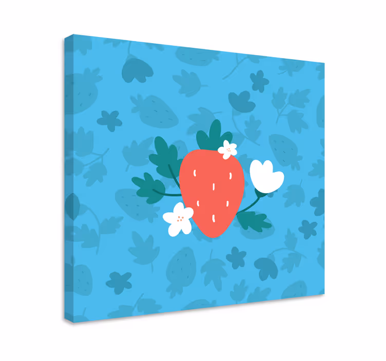 Kukka kuvio ja hedelmä asetelma canvas - Tenstickers