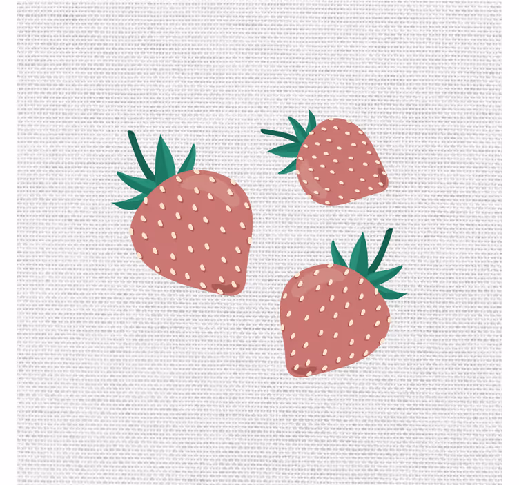 Mansikkatrio hedelmä canvas taulu - Tenstickers