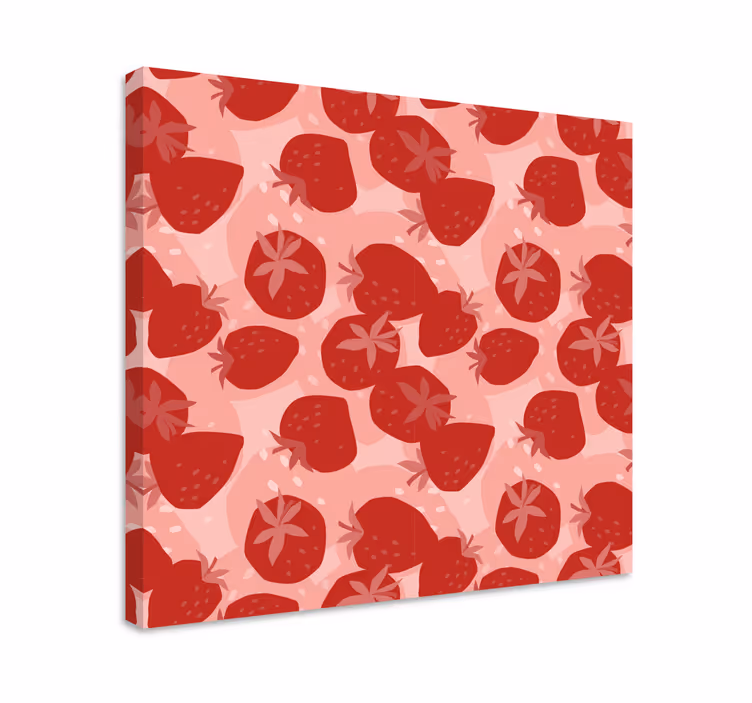 Mansikkakuviot hedelmä canvas taulu - Tenstickers