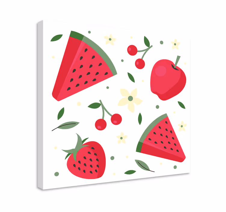 Raikasta hedelmänautintoa canvas-tauluna - Tenstickers