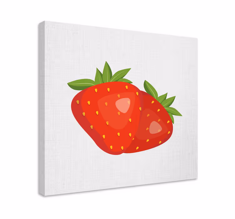 Mehukkaita mansikoita hedelmä canvas taulu - Tenstickers