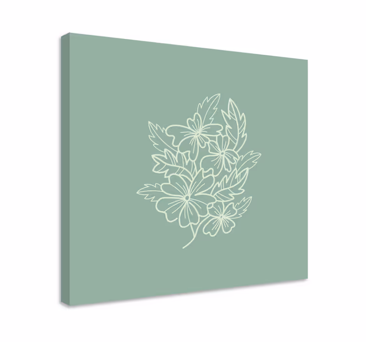 Tyylitelty kukka-asetelma canvas-taulu - Tenstickers
