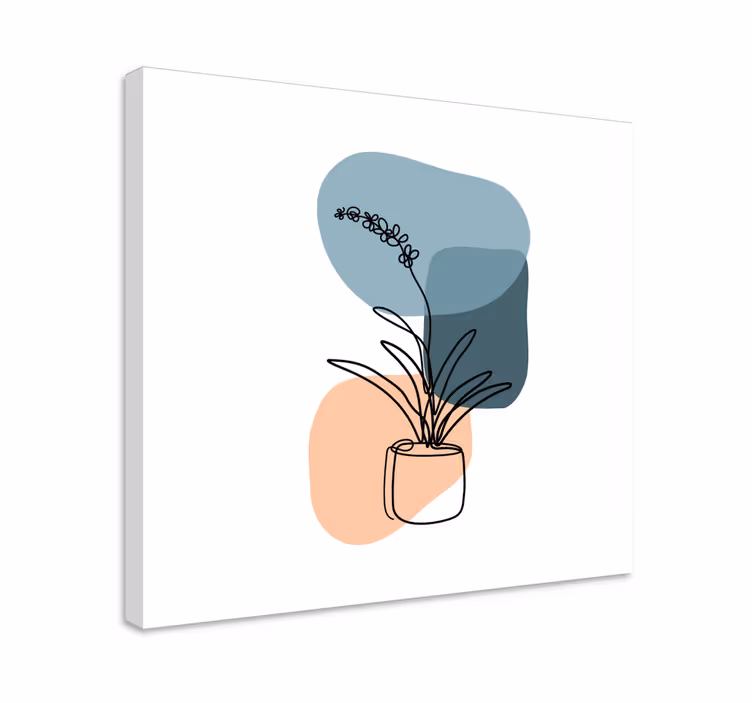 Tyylitellyt kasvi muodot canvas taulu - Tenstickers