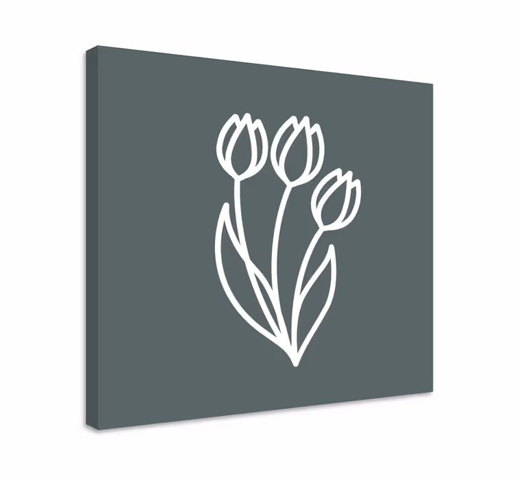 Söpö valkoinen tulppaani canvas taulu kukka - Tenstickers