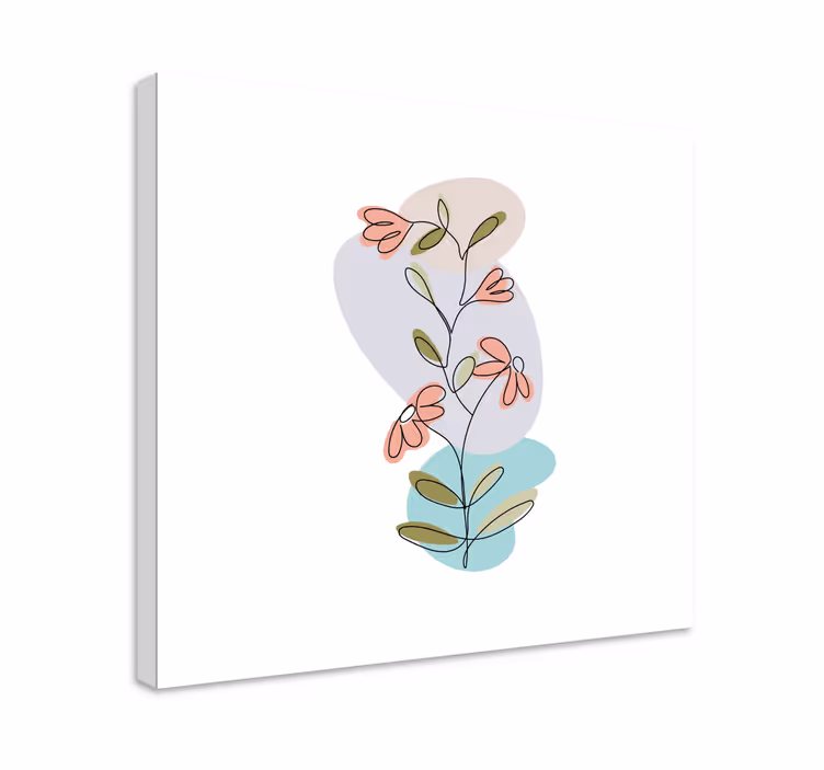 Päivänkakkara kukat minimalistinen muotoilu canvas taulu kukka - Tenstickers