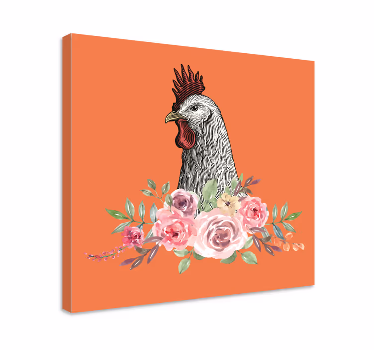 Kukko kukilla eläin canvas taulu - Tenstickers