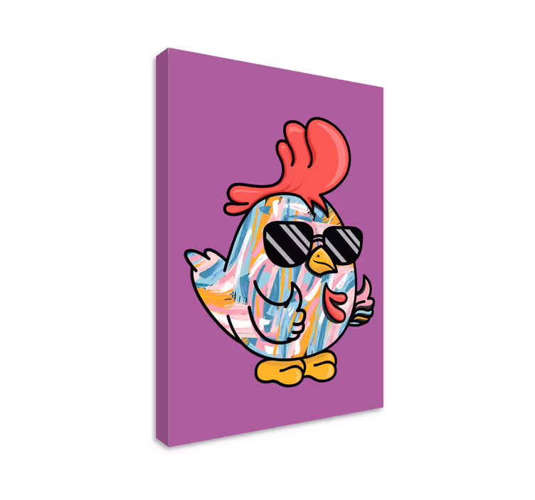 Siisti kana hahmo eläin canvas taulu - Tenstickers