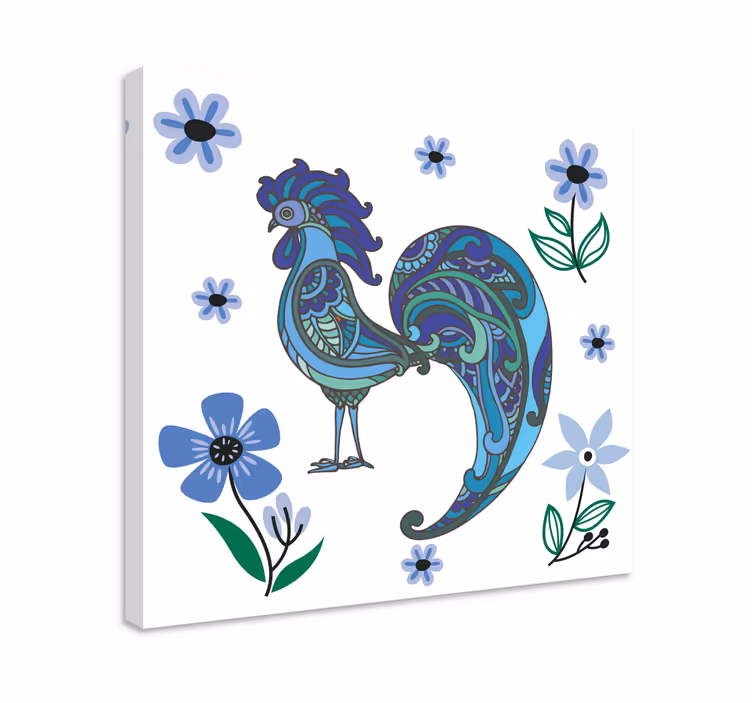 Värikäs kukko canvas taulu - Tenstickers