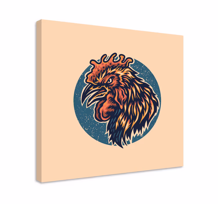 Vihainen kukko lintu canvas - Tenstickers