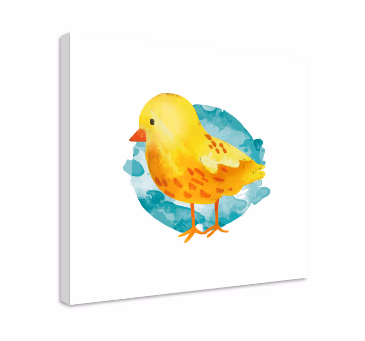 Söpö keltainen tipu lintutaulu - Tenstickers