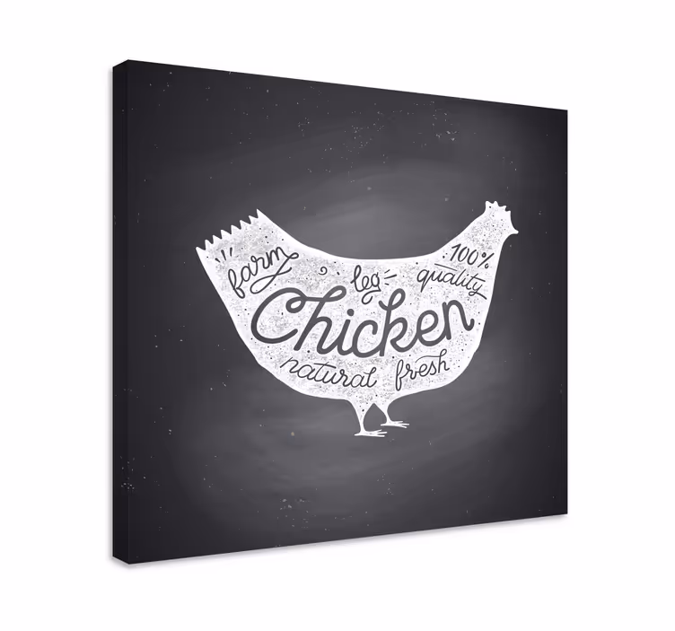 Maalaustila kanat tuoreena puu canvas taulu - Tenstickers