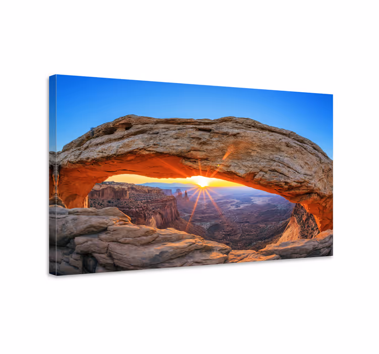 Auringonnousun kaarinäkymä canvas taulu maisema - Tenstickers