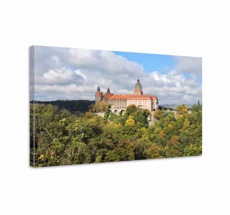 Majesteettinen linna puolassa canvas taulu maisema - Tenstickers
