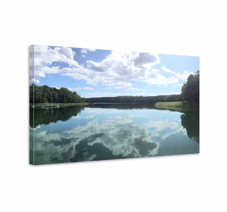 Sininen järvi mazuryssa canvas taulu maisema - Tenstickers