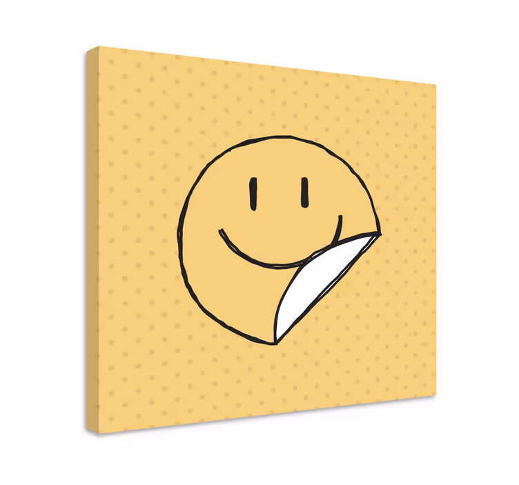 Hymyilevä kasvot aakkoset canvas taulu - Tenstickers