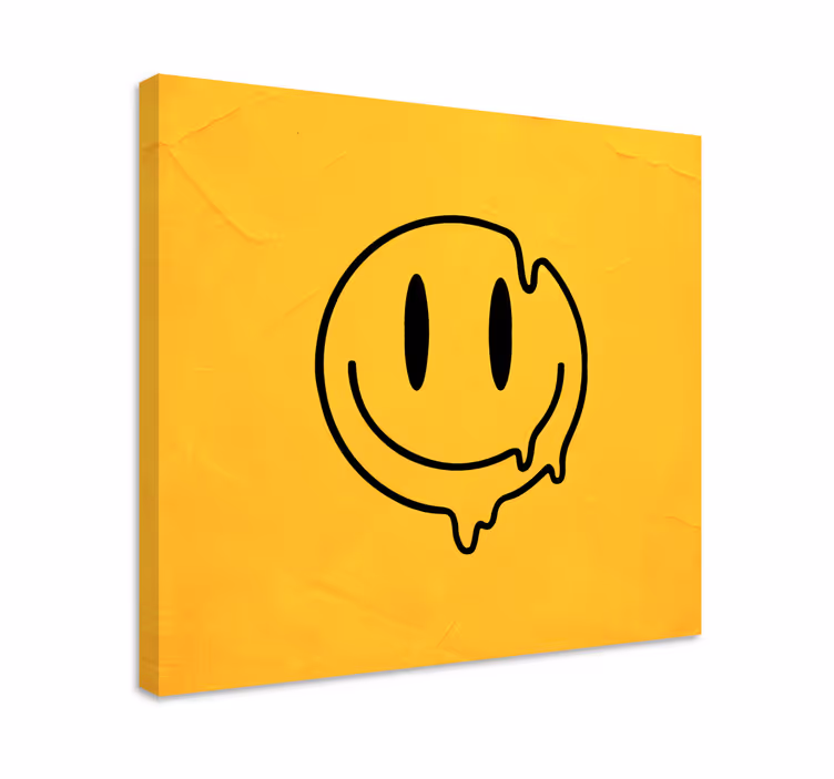 Nestemäinen hymiö kuvake taide canvas - Tenstickers
