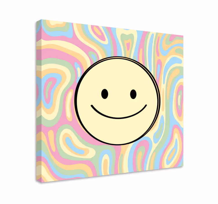 Motivoiva canvas taulu hymyilevistä kasvoista - Tenstickers