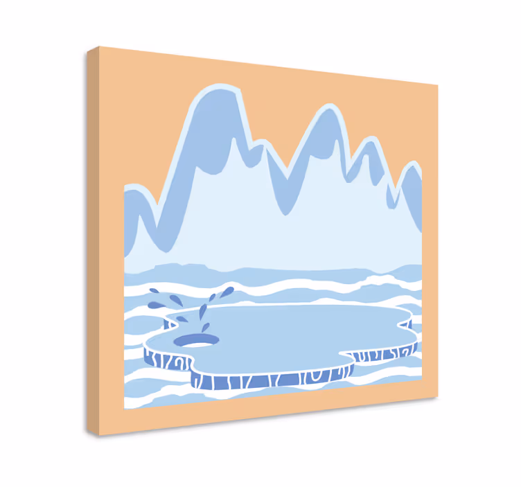Siniset jäävuoret lasten canvas - Tenstickers