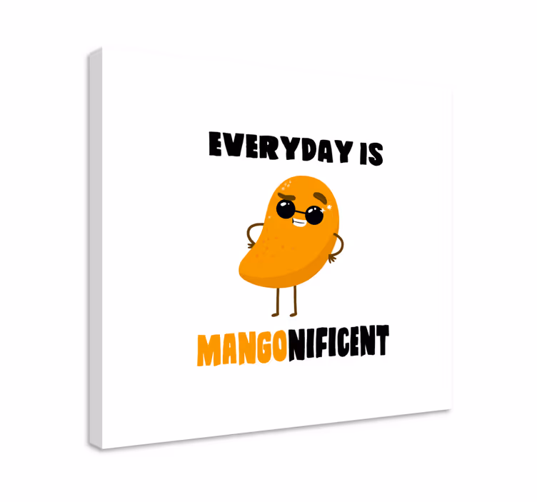 Mango hahmo hauskuus hedelmä canvas taulu - Tenstickers