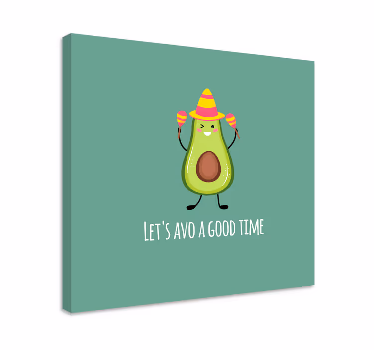 Avo hyvän olon teksti canvas taulu - Tenstickers