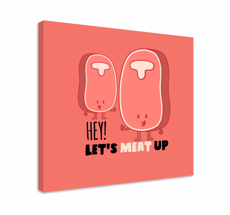 Laitetaan lihaa canvas taulu - Tenstickers
