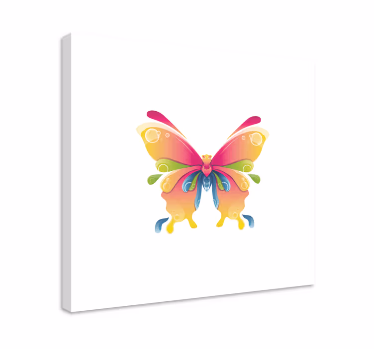 Valkoinen tausta perhos canvas taulu - Tenstickers