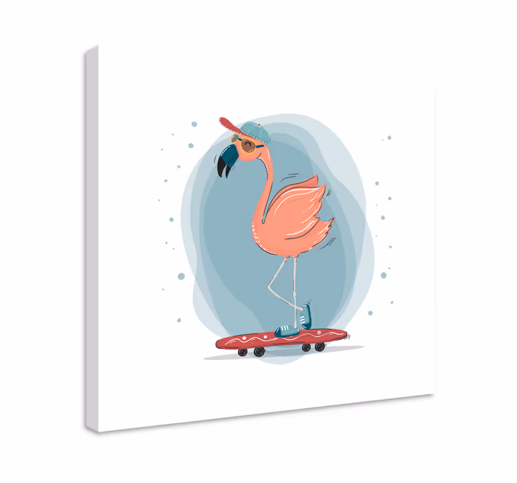 Luistava flamingo eläin canvas taulu - Tenstickers